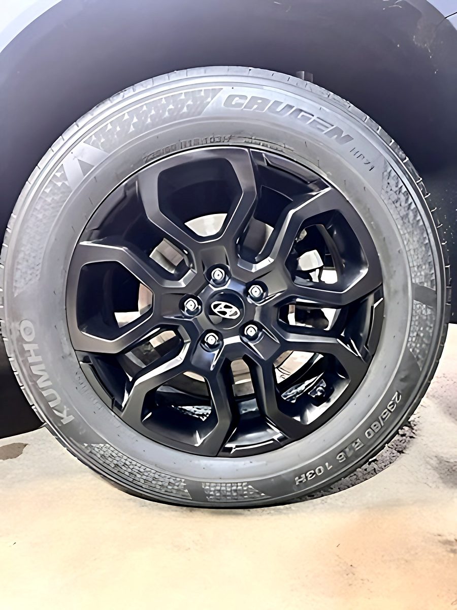 Black wheel after cleaning