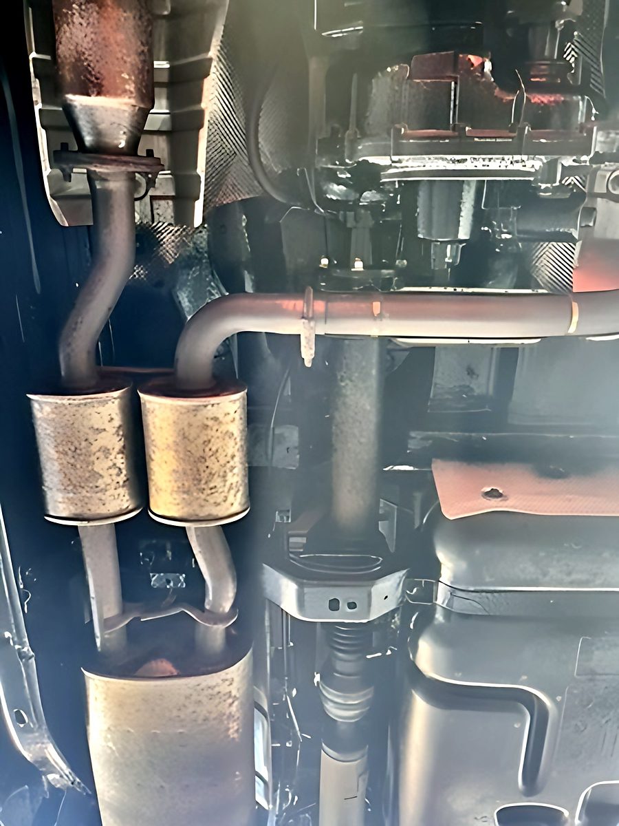 Exhaust work underneath