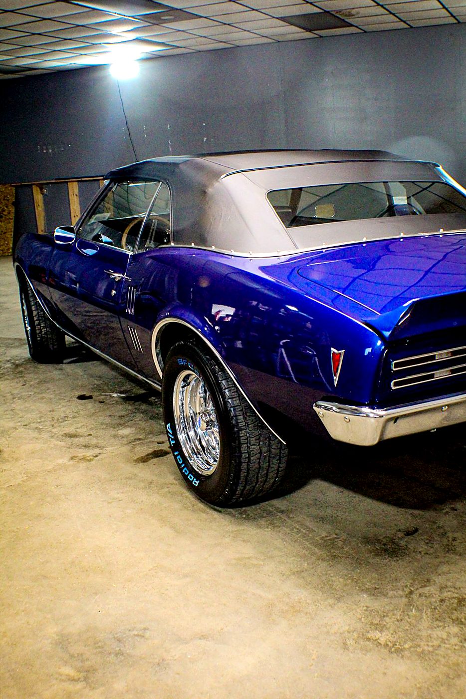 Detailed blue classic Firebird