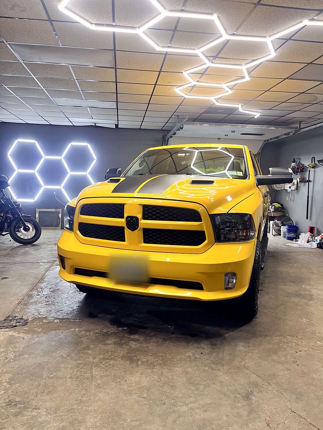 Yellow Ram truck